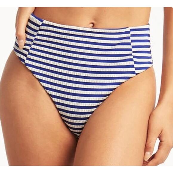 Sea Level Swim Capri Retro High Waist with panels Bottom 10 NWT - Picture 1 of 3